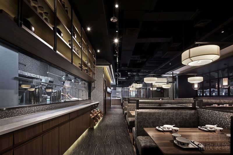 美式現(xiàn)代風(fēng)格餐廳卡座實(shí)景圖