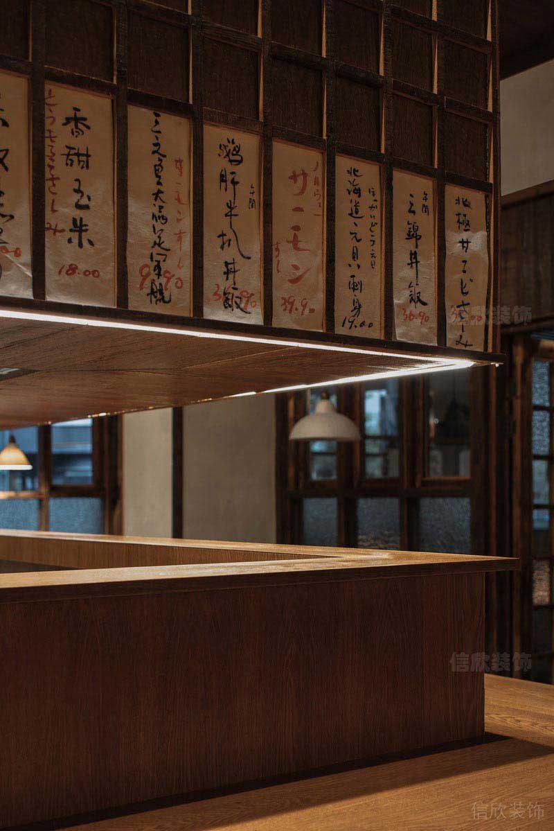 木質(zhì)吧臺及點(diǎn)餐牌設(shè)計(jì)效果