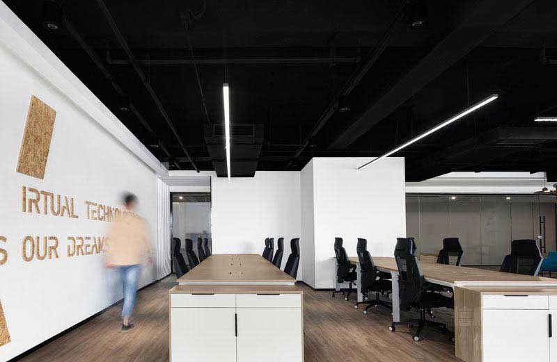 現(xiàn)代辦公空間開(kāi)放式工作區(qū)