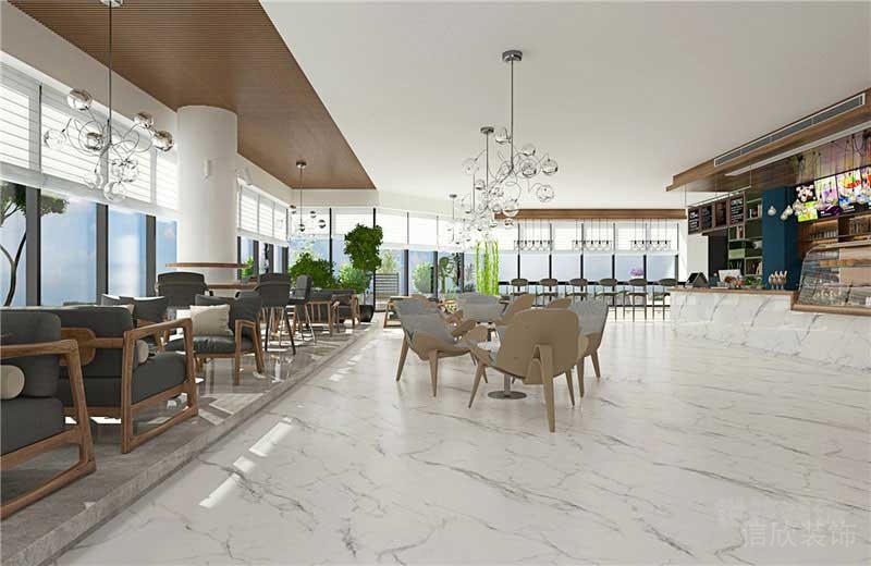 現代北歐風茶飲空間效果圖