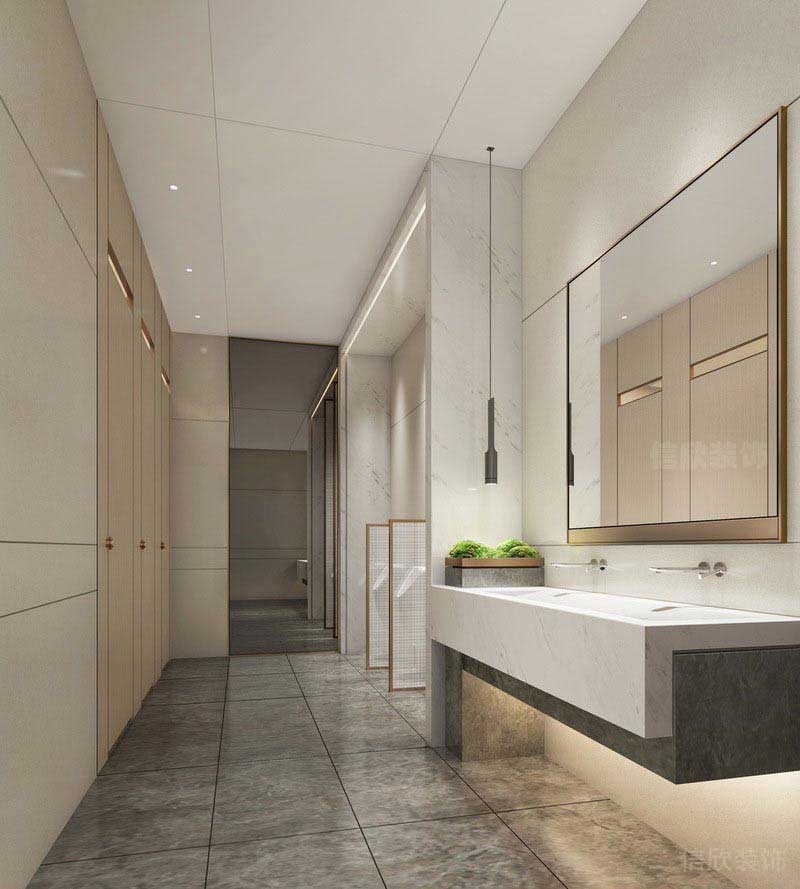 現代風格辦公室洗手間