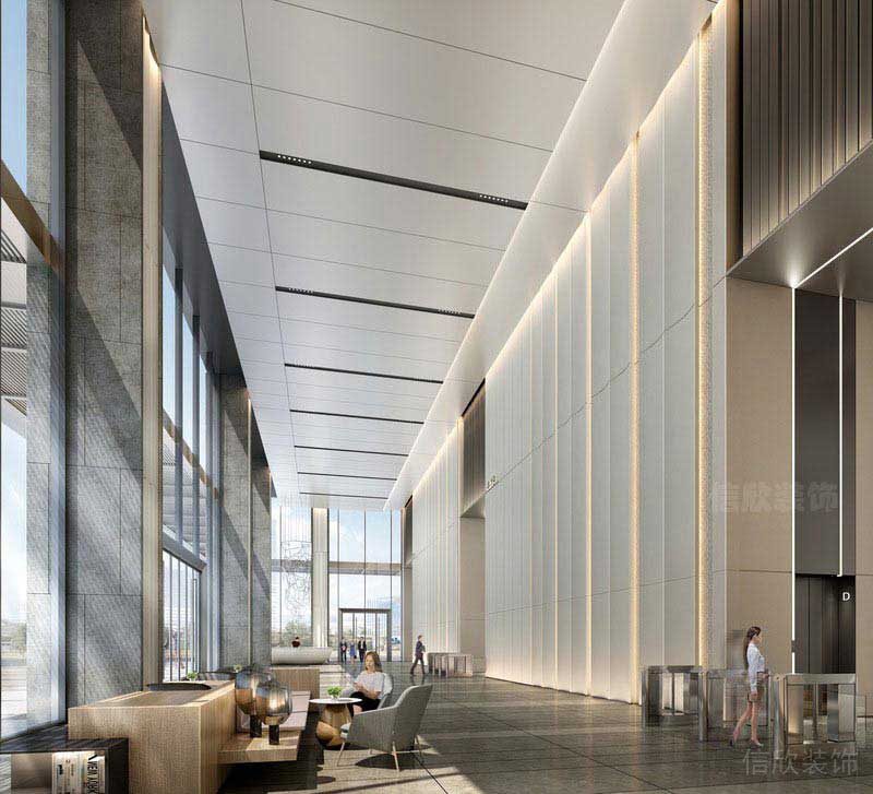 現(xiàn)代風(fēng)格的公司大廳設(shè)計方案