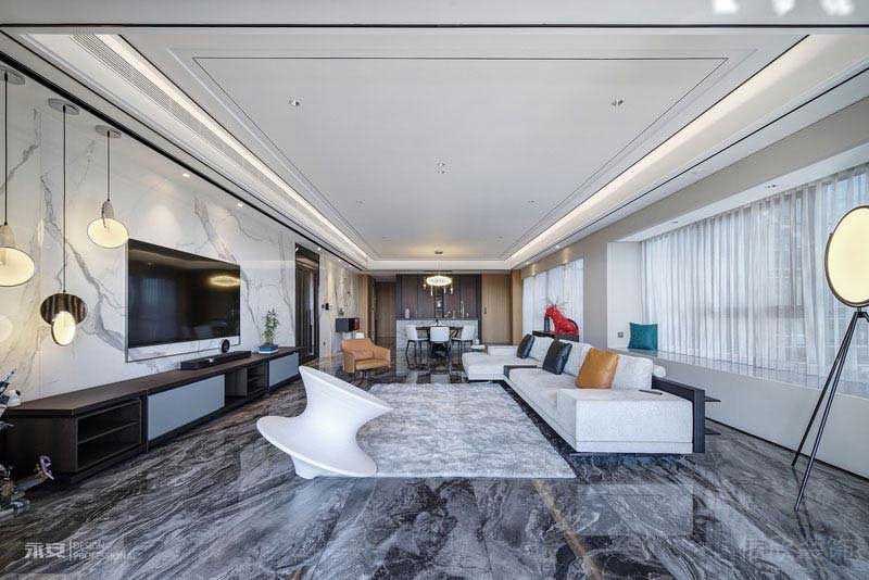 現(xiàn)代風格家居大平層客廳