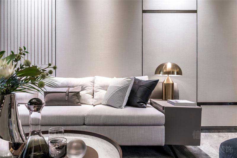 現(xiàn)代風(fēng)格米色布藝沙發(fā)