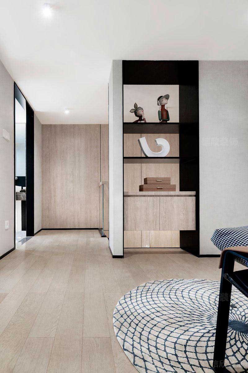 現(xiàn)代風(fēng)格休閑區(qū)木紋墻面設(shè)計圖