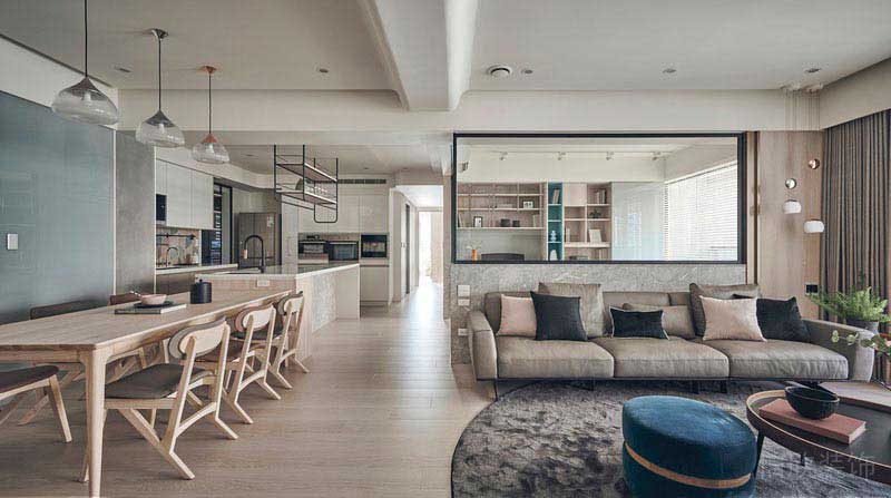 現(xiàn)代工業(yè)風家居空間客餐廳