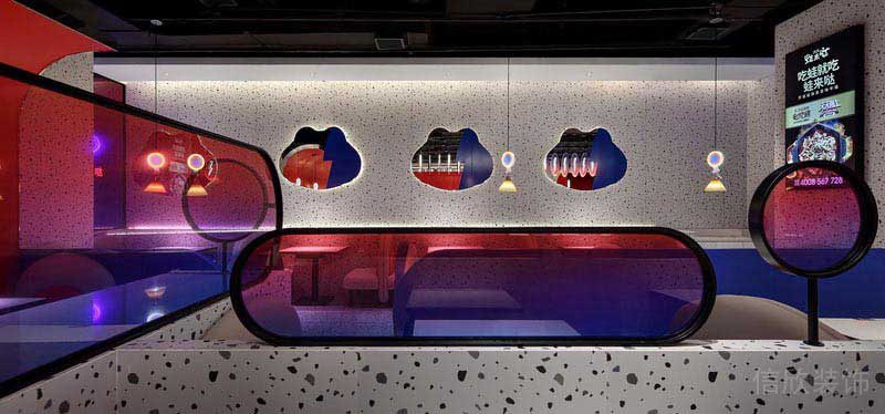 現(xiàn)代混搭風餐廳玻璃裝飾隔斷