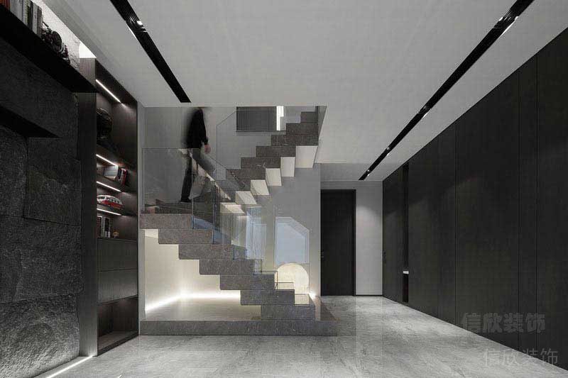 現(xiàn)代極簡風(fēng)辦公室樓梯廳