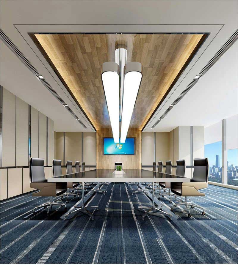 現代輕奢風格辦公室會議室桌椅組合