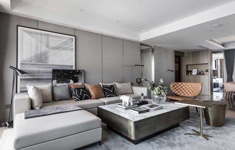 現(xiàn)代輕奢風(fēng)格家居客廳沙發(fā)組合