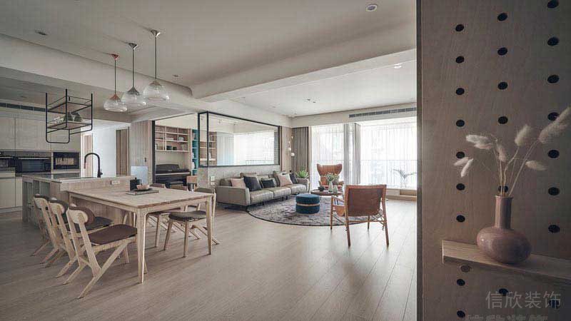 現(xiàn)代原木風家庭客餐廳