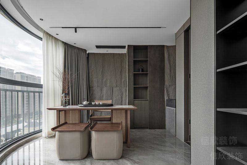 新居北歐風(fēng)陽臺品茗區(qū)效果圖