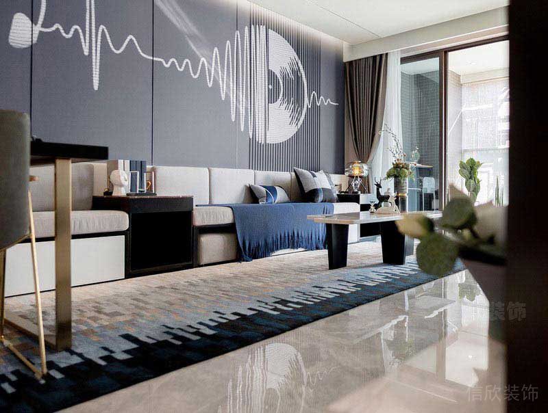 新居現(xiàn)代輕奢風沙發(fā)背景墻效果圖 (5)