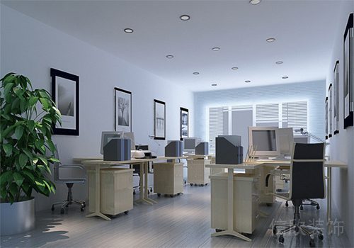 現(xiàn)代簡約風(fēng)辦公室設(shè)計(jì)效果圖木質(zhì)收納柜