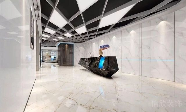 辦公室黑色大理石前臺 辦公室黑色大理石前臺