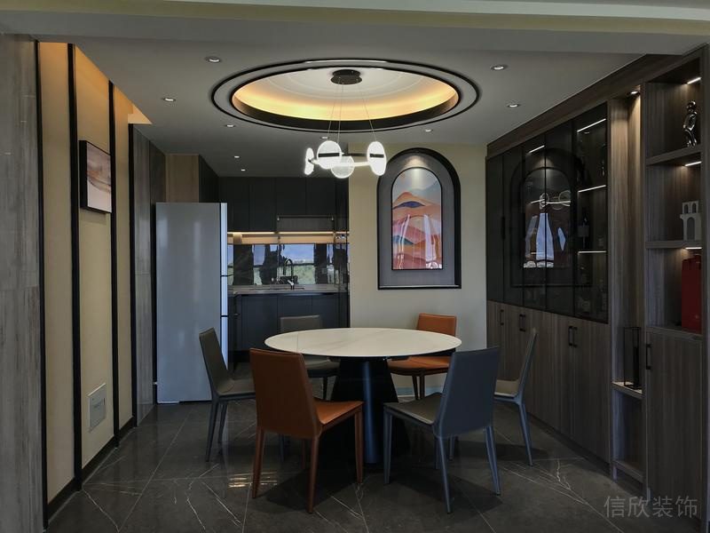 深圳市羅湖區(qū)新中式家庭住房舊房改造餐廳完工實(shí)景圖