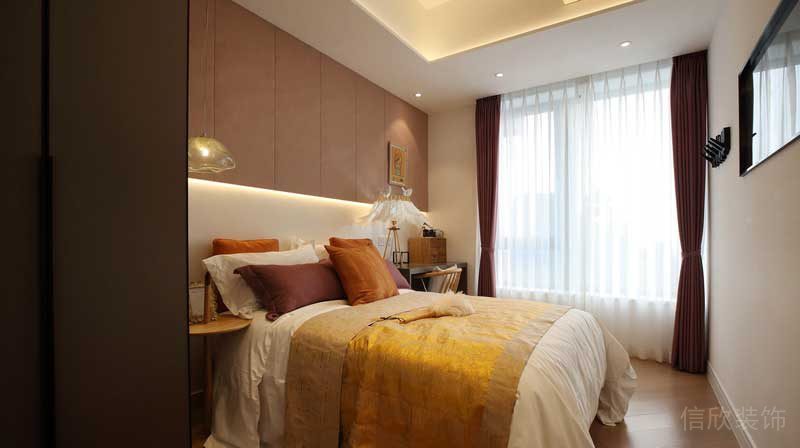 深圳羅湖區(qū)現(xiàn)代輕奢風200平方家庭住房裝修女兒房