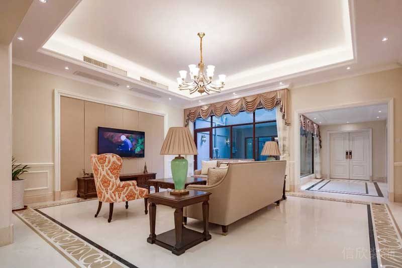 深圳寶安碧桂園簡(jiǎn)歐風(fēng)格別墅樣板間設(shè)計(jì)客廳 深圳寶安碧桂園簡(jiǎn)歐風(fēng)格別墅樣板間設(shè)計(jì)客廳