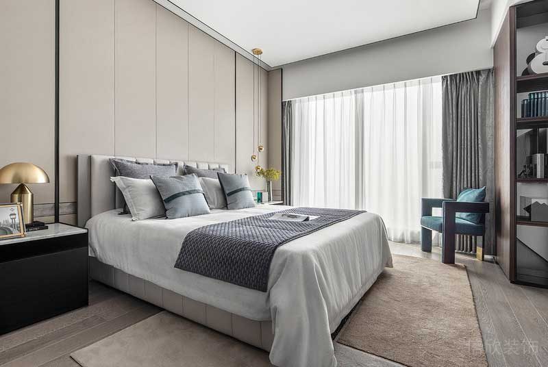深圳鹽田區現代輕奢家庭裝修設計主臥