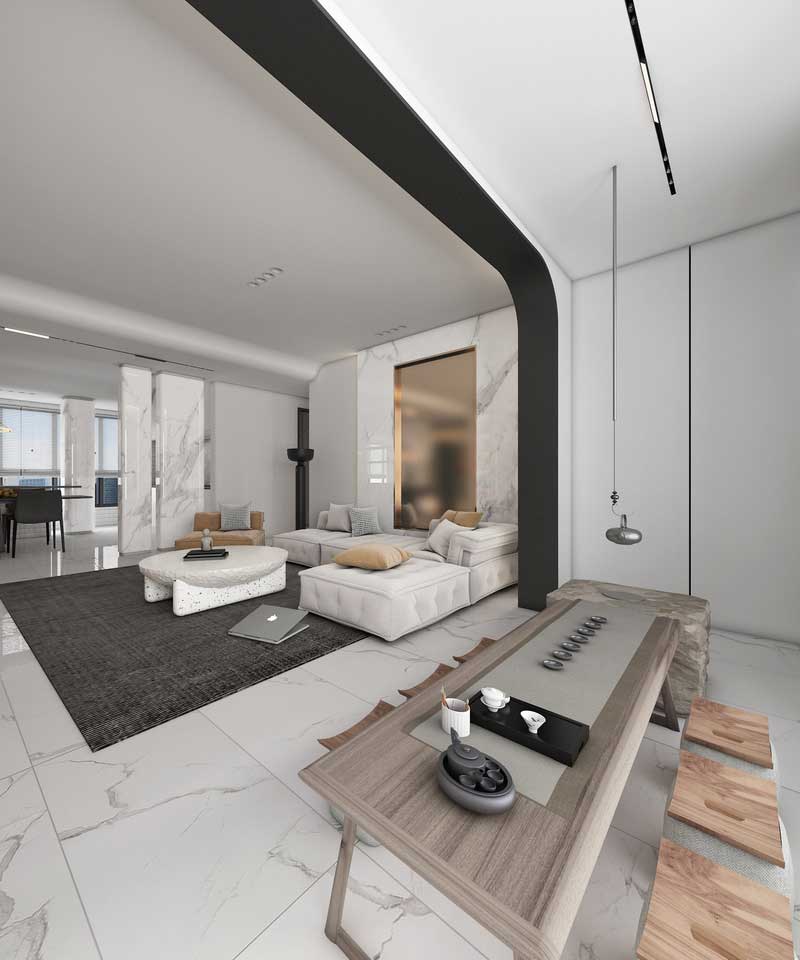 深圳碧桂園現代風格樣板間裝修設計客廳品茶區 深圳碧桂園現代風格樣板間裝修設計客廳品茶區