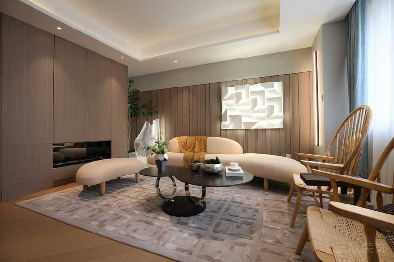 深圳羅湖區(qū)現(xiàn)代輕奢風200平方家庭住房裝修起居室 深圳羅湖區(qū)現(xiàn)代輕奢風200平方家庭住房裝修起居室