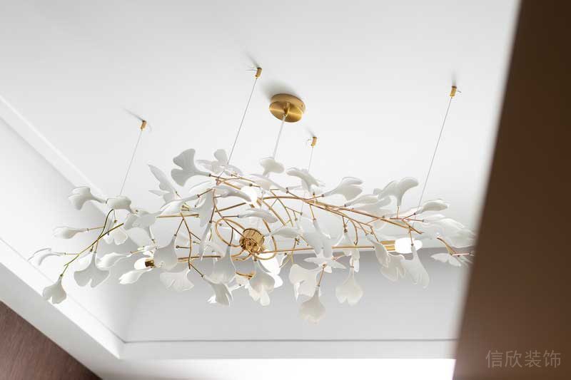 深圳龍崗坂田萬科第五園輕奢風大戶型樣板間設計吊燈