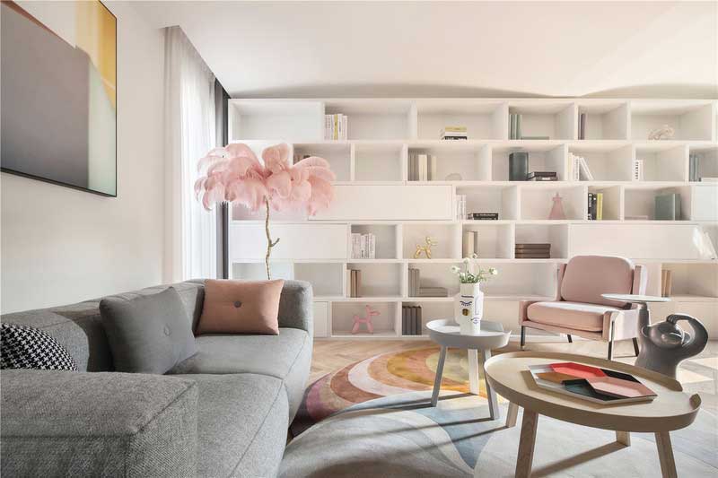 深圳龍華區(qū)現(xiàn)代中式風(fēng)格舊房裝修改造完工后實景圖女兒房裝飾陳列柜