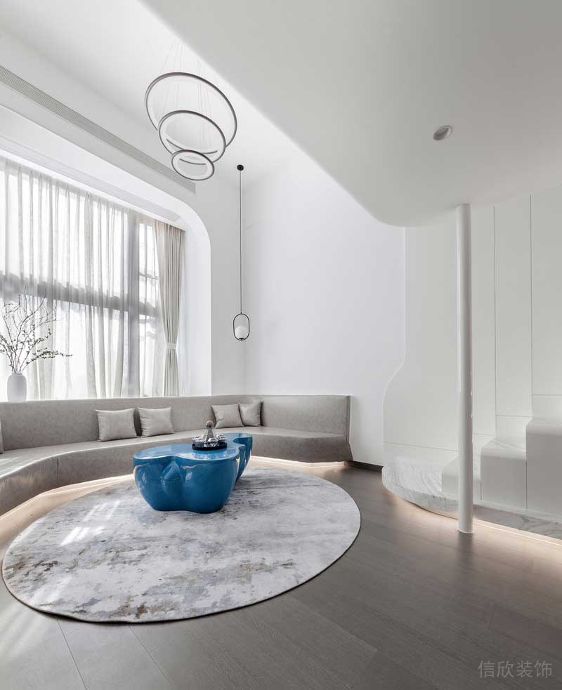 深圳寶安現代白色調家庭裝修案例灰色地毯 深圳寶安現代白色調家庭裝修案例灰色地毯