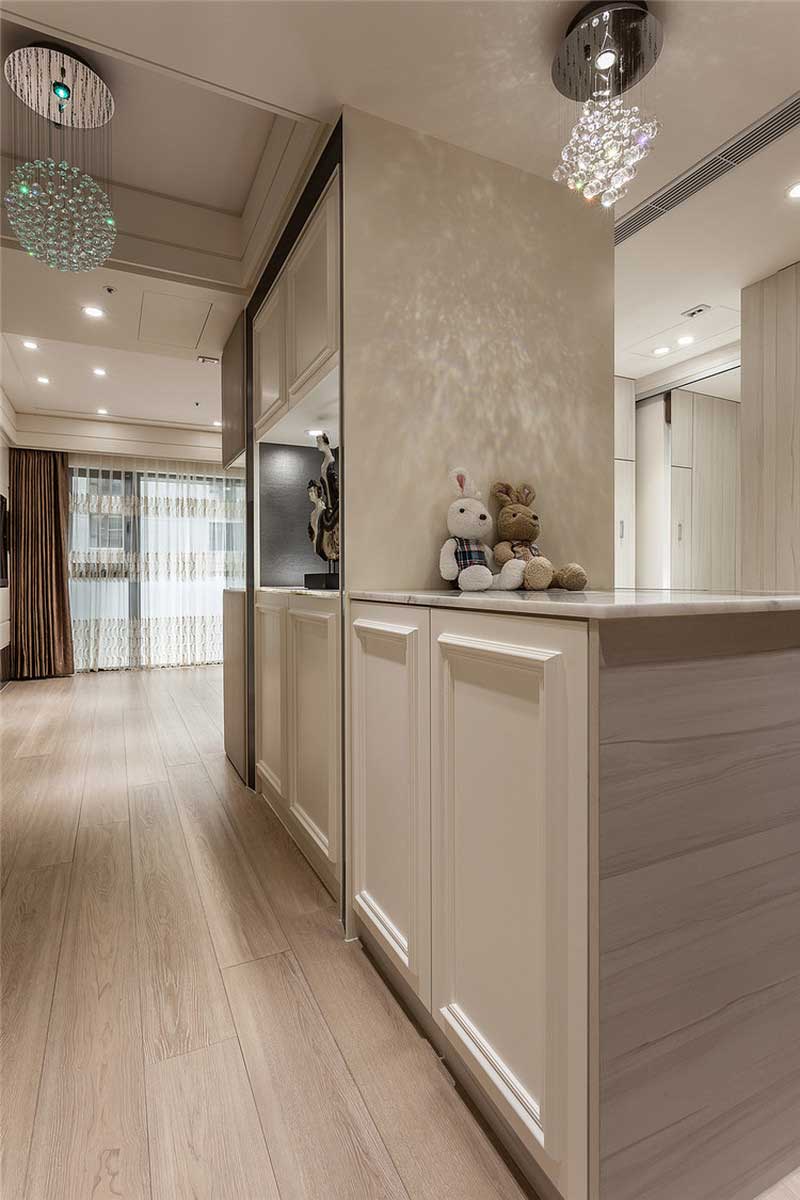 深圳龍華新區簡歐風格家居裝修設計主臥裝飾收納柜 深圳龍華新區簡歐風格家居裝修設計主臥裝飾收納柜