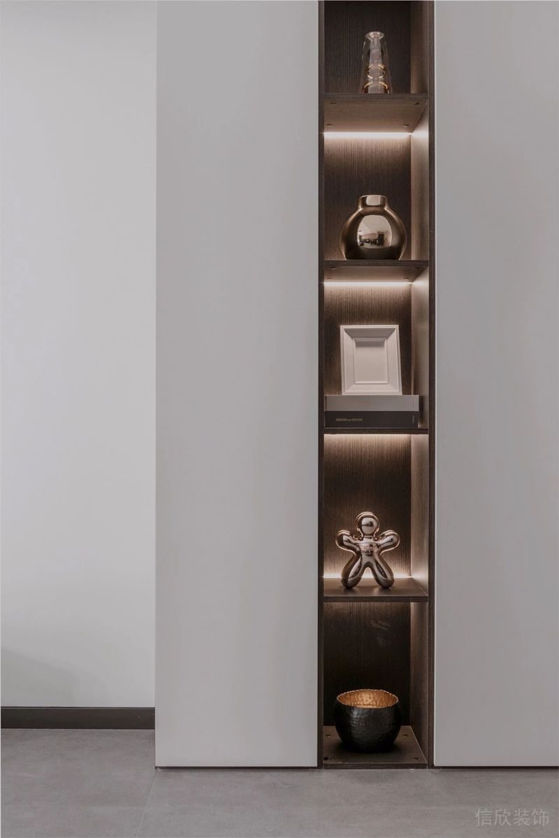深圳福田區筆架山極簡風新房裝修設計案例裝飾陳列柜 深圳福田區筆架山極簡風新房裝修設計案例裝飾陳列柜
