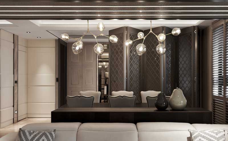 深圳福田區(qū)美式極簡(jiǎn)風(fēng)格家庭裝修設(shè)計(jì)案例燈具