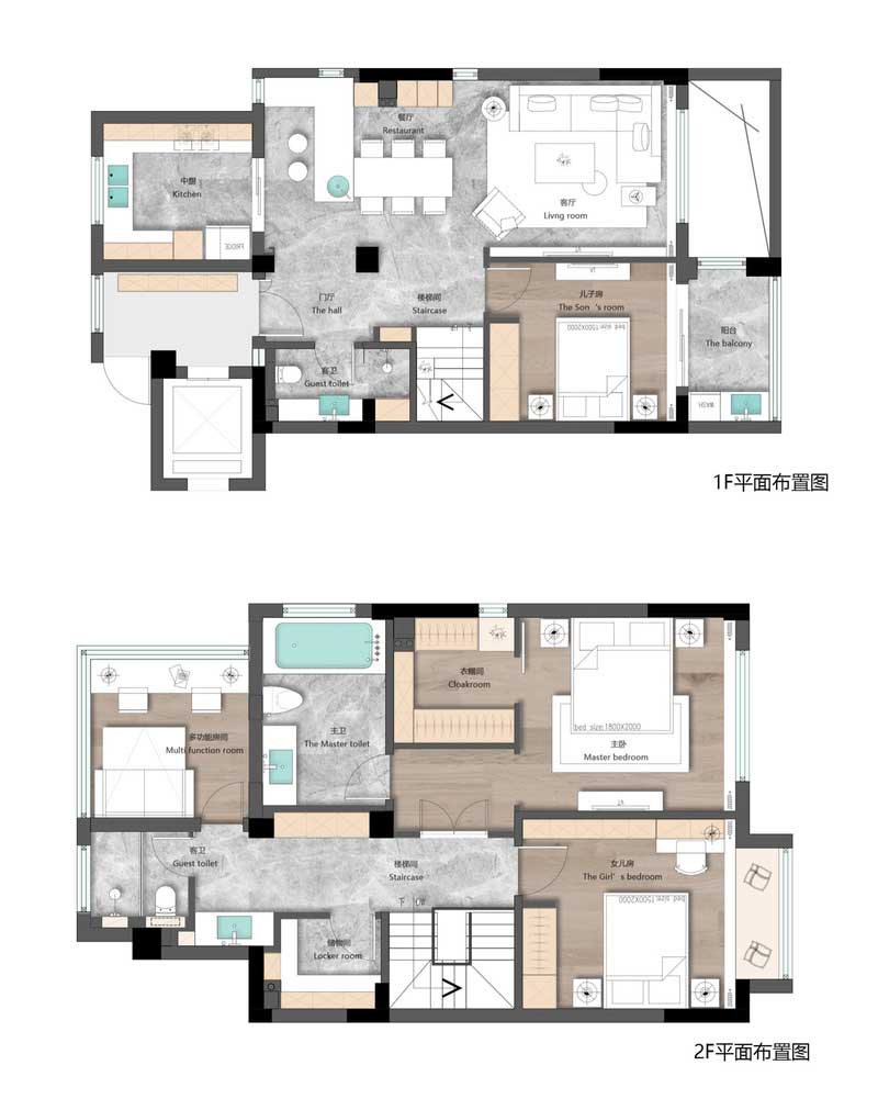 深圳南山區玫瑰金調性輕奢風家庭裝修實景圖平面布置圖 深圳南山區玫瑰金調性輕奢風家庭裝修實景圖平面布置圖