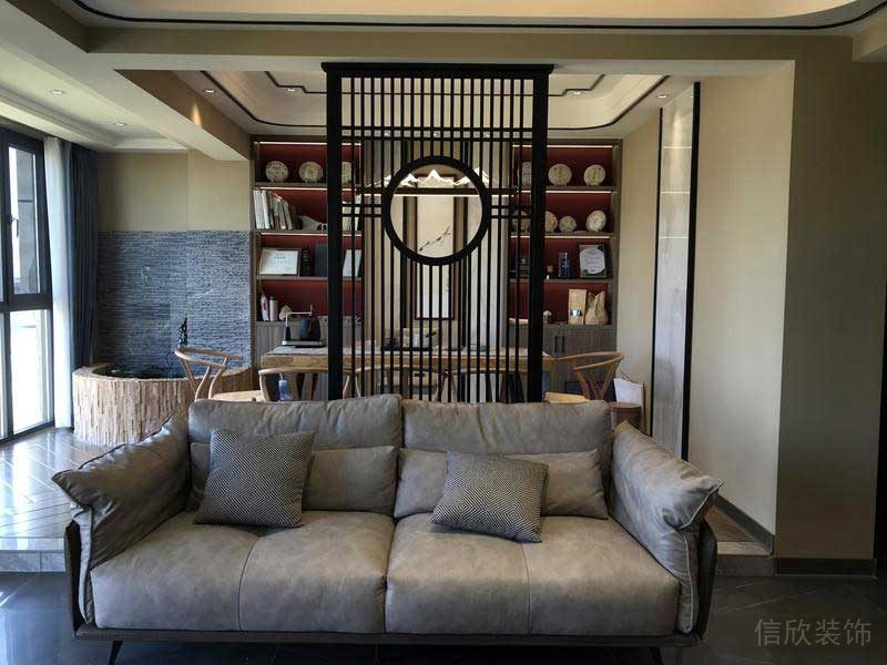 深圳市羅湖區(qū)新中式家庭住房舊房改造藝術(shù)水景完工實(shí)景圖