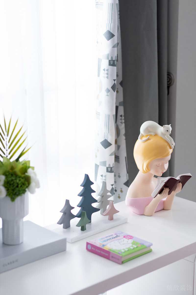 深圳龍崗坂田萬科第五園輕奢風大戶型樣板間設計兒童房模型