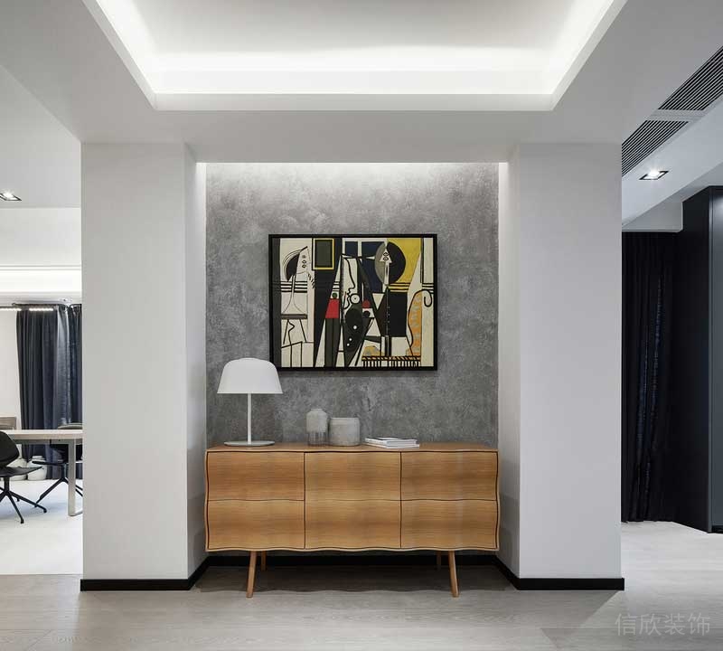 深圳龍崗區(qū)黑白灰極簡風(fēng)家居裝修竣工實景圖玄關(guān) 深圳龍崗區(qū)黑白灰極簡風(fēng)家居裝修竣工實景圖玄關(guān)