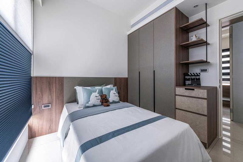 深圳福田區(qū)現(xiàn)代風格家庭新房裝修工程案例次臥