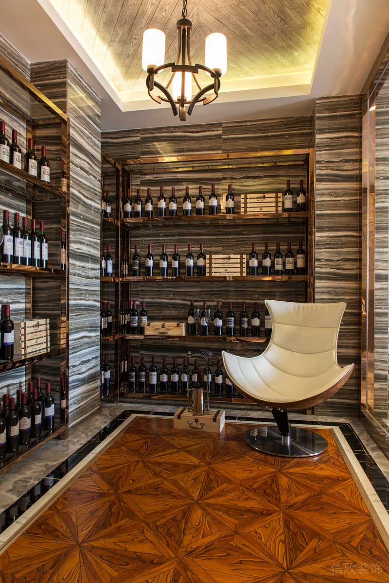 深圳龍華觀瀾現代輕奢家庭別墅裝飾設計酒窖
