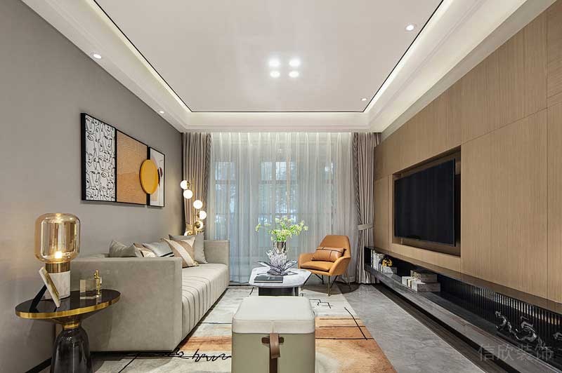 深圳鹽田區(qū)現(xiàn)代輕奢風(fēng)家庭住房裝修設(shè)計案例客廳 深圳鹽田區(qū)現(xiàn)代輕奢風(fēng)家庭住房裝修設(shè)計案例客廳