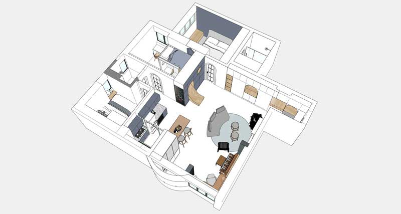 深圳鹽田區三房小戶型家裝裝修平面圖 深圳鹽田區三房小戶型家裝裝修平面圖