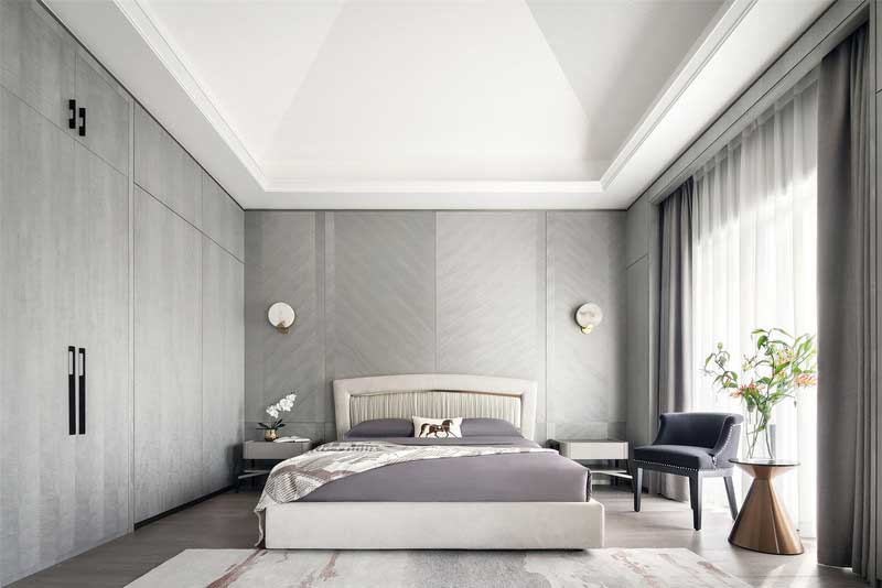 深圳南山區西麗簡約風格別墅裝修主臥