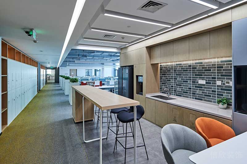 寶安區簡約風格辦公室裝修設計吧臺休閑區 寶安區簡約風格辦公室裝修設計吧臺休閑區