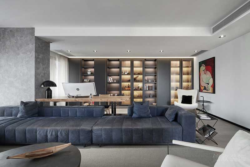 深圳龍崗區(qū)黑白灰極簡風(fēng)家居裝修竣工實景圖裝飾展示柜 深圳龍崗區(qū)黑白灰極簡風(fēng)家居裝修竣工實景圖裝飾展示柜