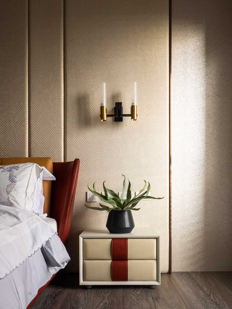 深圳寶安區暖色調輕奢風格家裝裝修主臥 深圳寶安區暖色調輕奢風格家裝裝修主臥