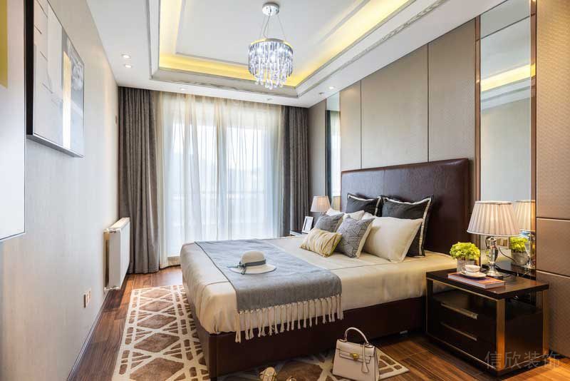 深圳龍華觀瀾現代輕奢家庭別墅裝飾設計次臥