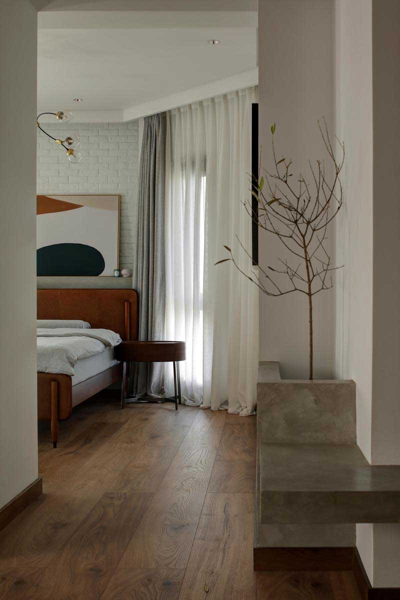 深圳龍崗區(qū)美式復古風家裝裝修實景圖主臥陳設