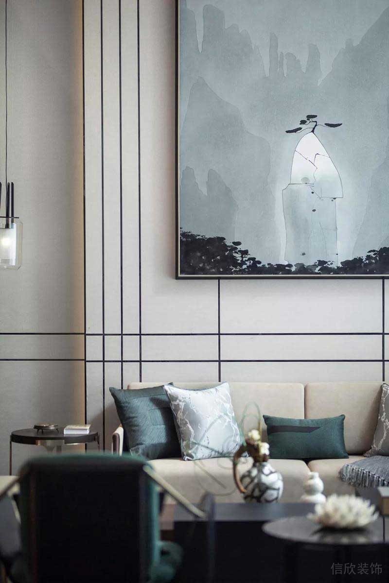 深圳龍崗碧桂園輕奢新中式復式小戶型樣板間設計客廳沙發 深圳龍崗碧桂園輕奢新中式復式小戶型樣板間設計客廳沙發