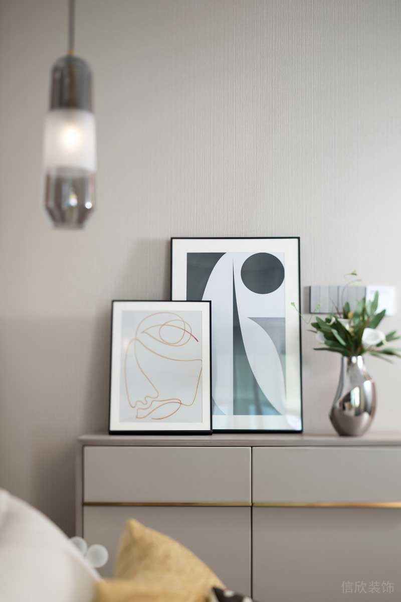 深圳龍崗坂田萬科第五園輕奢風大戶型樣板間設計客房陳列品