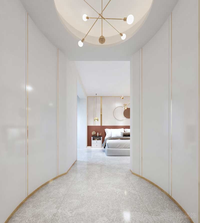 深圳福田區(qū)輕奢風(fēng)格家庭三居室裝修設(shè)計(jì)過道