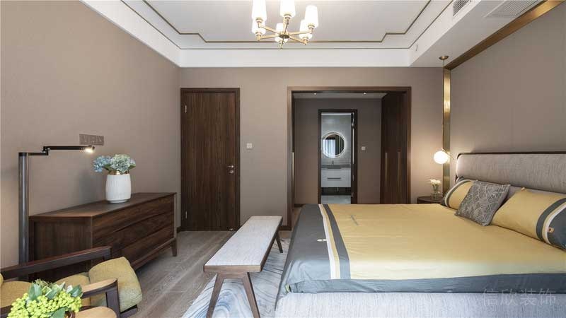 深圳南山新中式風格家居裝修主臥 深圳南山新中式風格家居裝修主臥