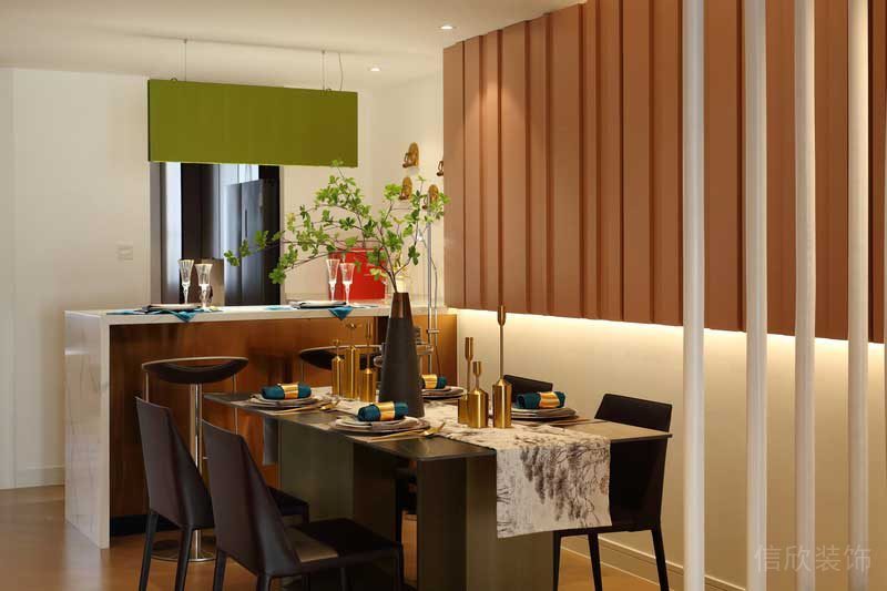 深圳羅湖區(qū)現(xiàn)代輕奢風200平方家庭住房裝修餐廳 深圳羅湖區(qū)現(xiàn)代輕奢風200平方家庭住房裝修餐廳